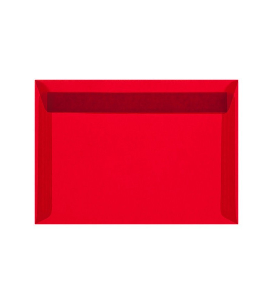 Transparant  - Rood - striplock 11,4 x 16,2 cm -  pak 50 st.