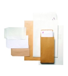 Zak/Akte Envelop,120x180mm Stalenzakjes, wit, gebleekte kraft, 80g/m2, gegomd - 1000 st.