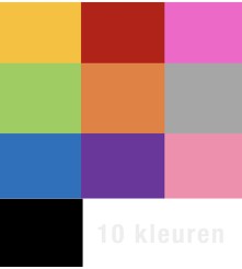 NPA - Mixpakket - A2 - 10 kleuren x 5 vel (50 vel)  - 120 GM