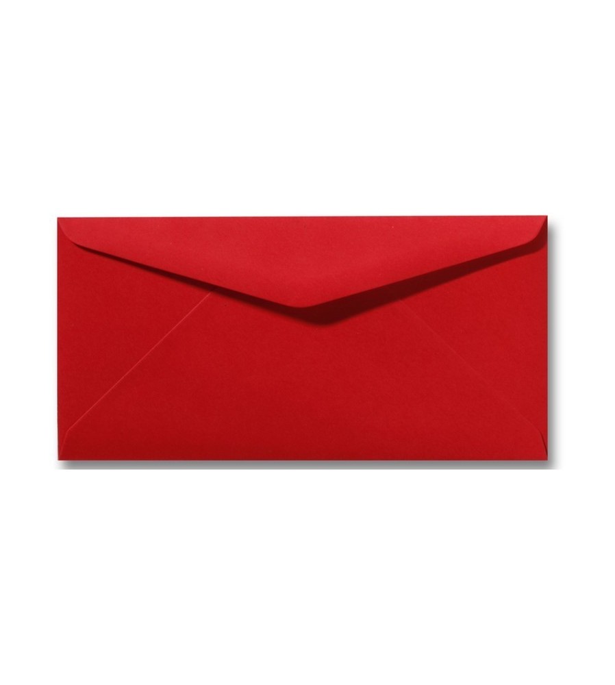 Envelop Roma 11 x 22 cm koraalrood